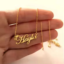 Personalized Crown Name Necklace