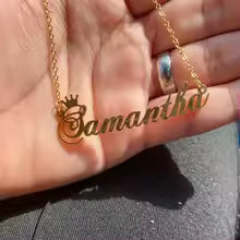 Personalized Crown Name Necklace