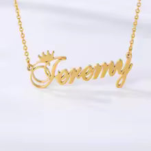 Personalized Crown Name Necklace